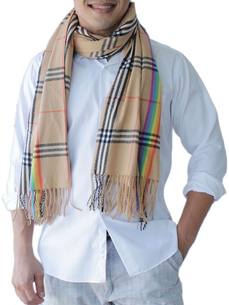 Mens Scarf, Blue: image 5