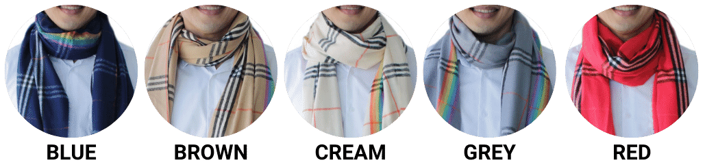 Mens Scarf, Blue: image 8