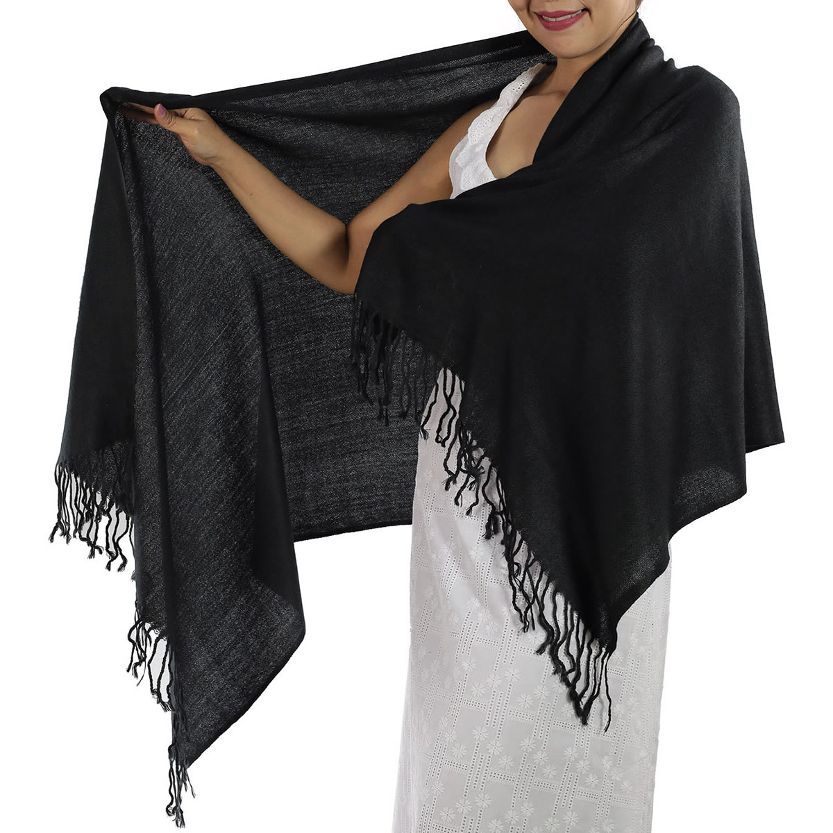 Black Pashmina Scarf: image 2