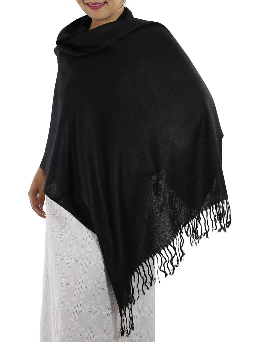 Black Pashmina Scarf: image 3