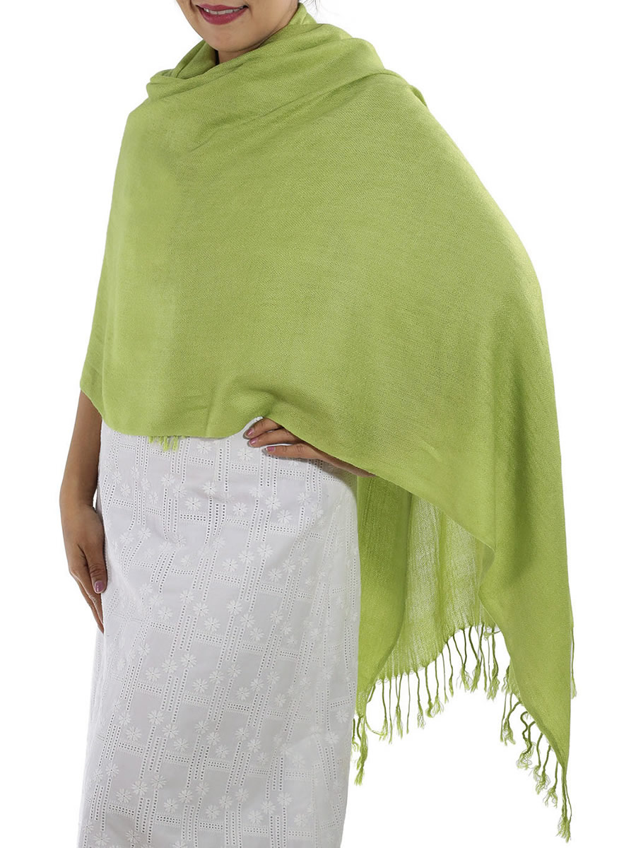 Green Pashmina Scarf: image 4