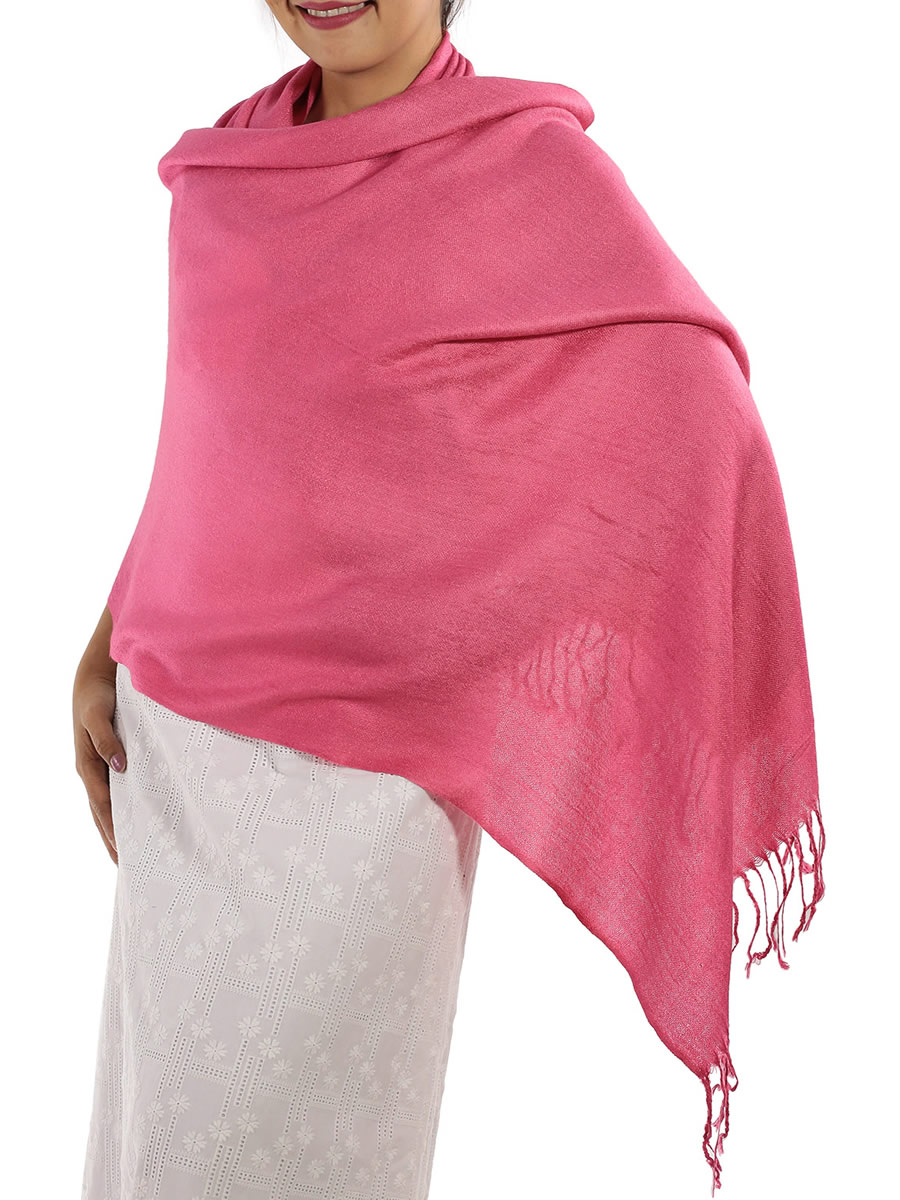 Hot Pink Pashmina Scarf: image 2