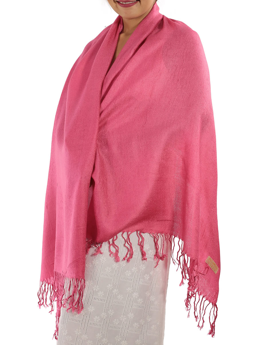 Hot Pink Pashmina Scarf: image 3