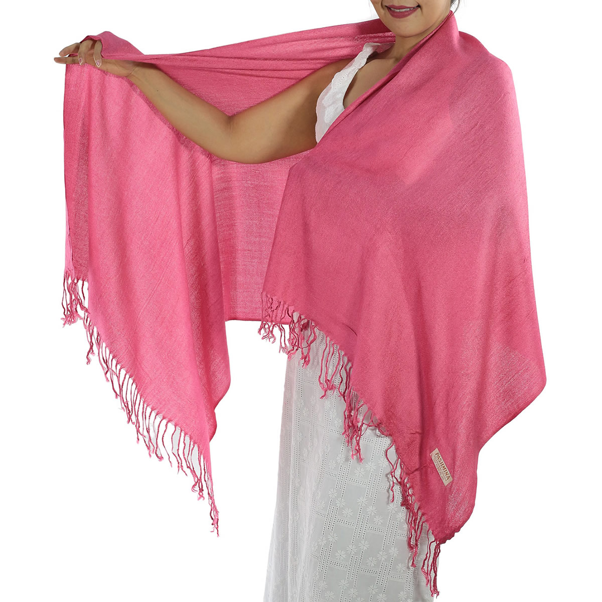 Hot Pink Pashmina Scarf: image 4