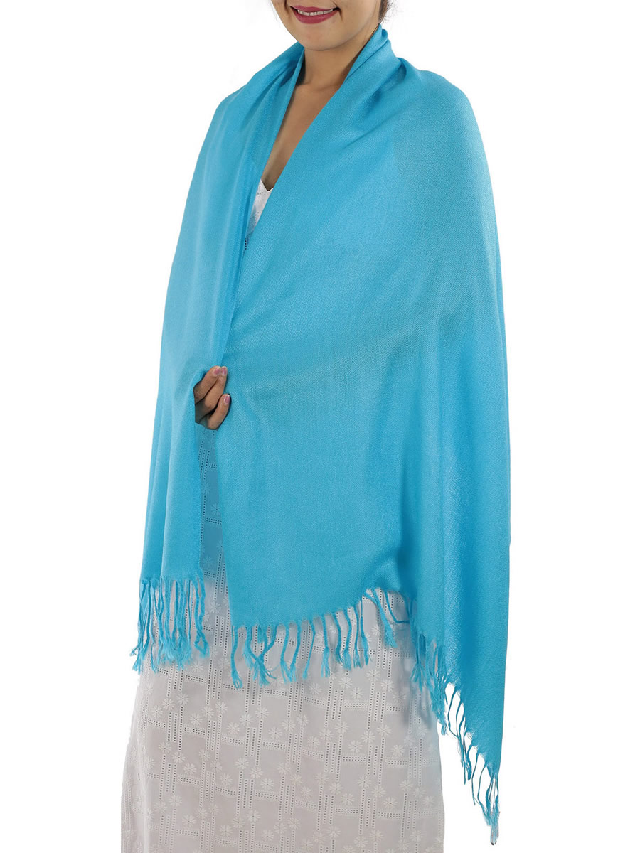 Light Blue Pashmina Scarf: image 2