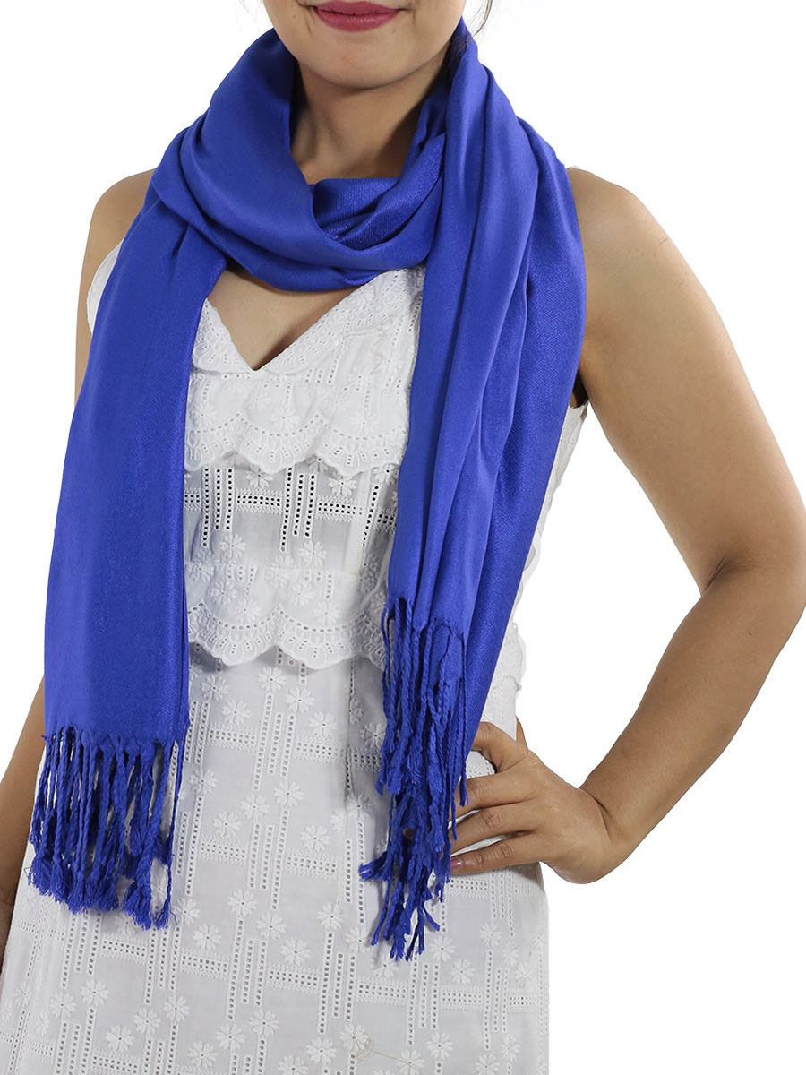 Pashmina Scarf, Light Blue: image 5