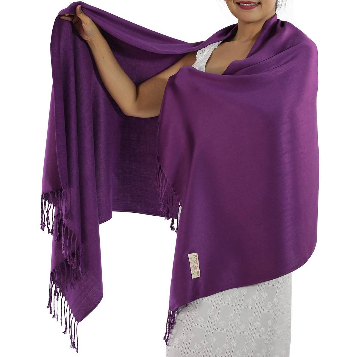 Purple Pashmina Scarf: image 2