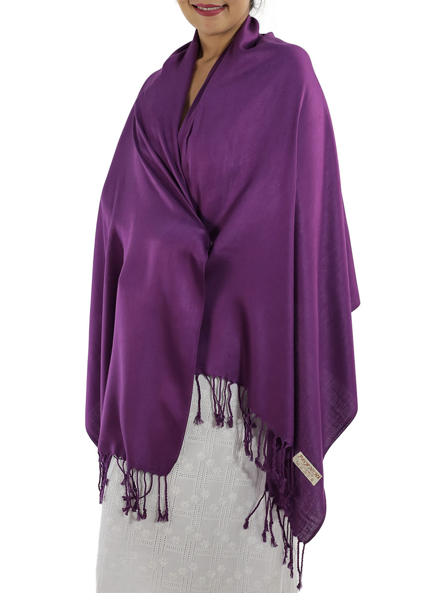 Purple Pashmina Scarf: image 3