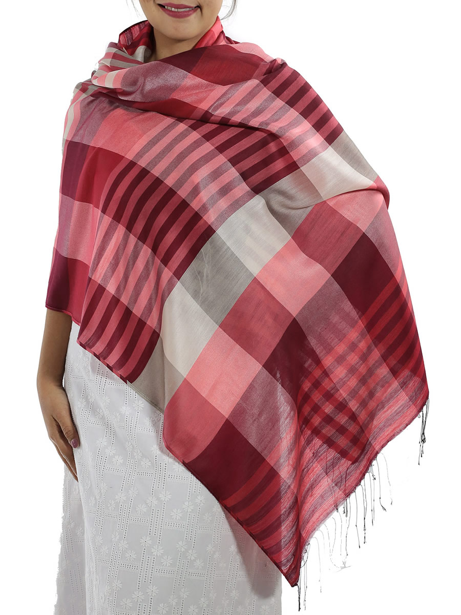 Red Plaid Scarves