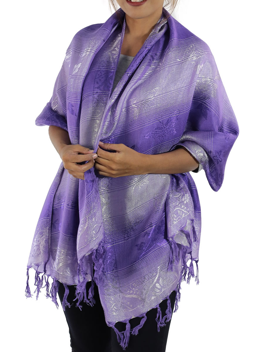 Lavender Thai Silk Scarf: image 2