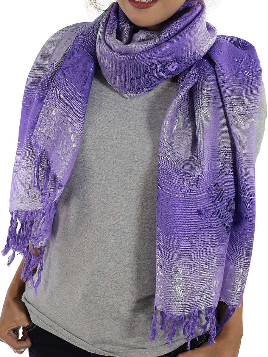 Lavender Thai Silk Scarf: image 3