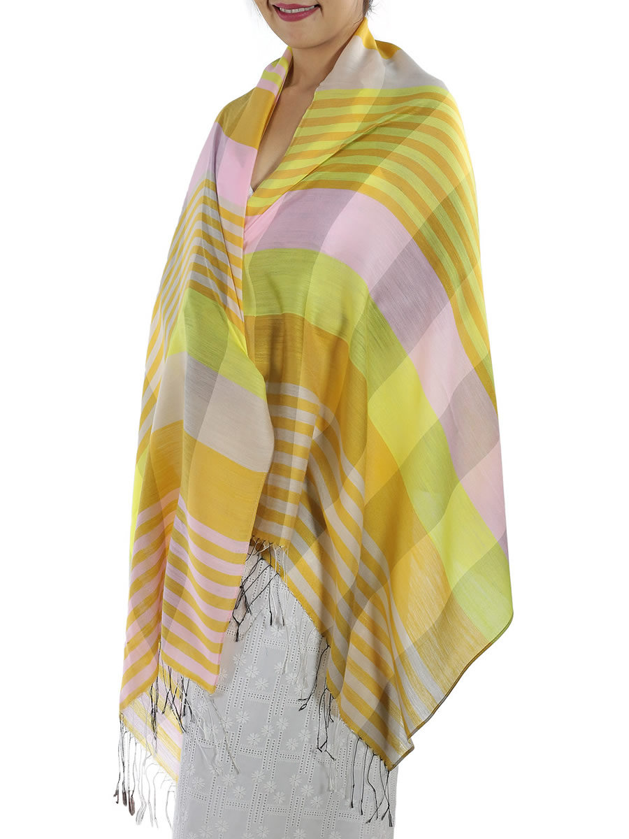 Yellow Plaid Scarves