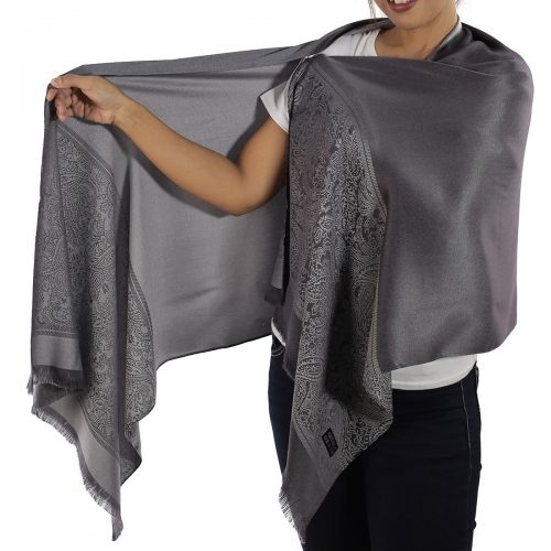 Grey Silk Shawl