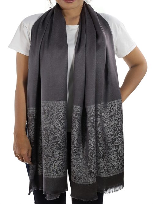 Grey Silk Shawl