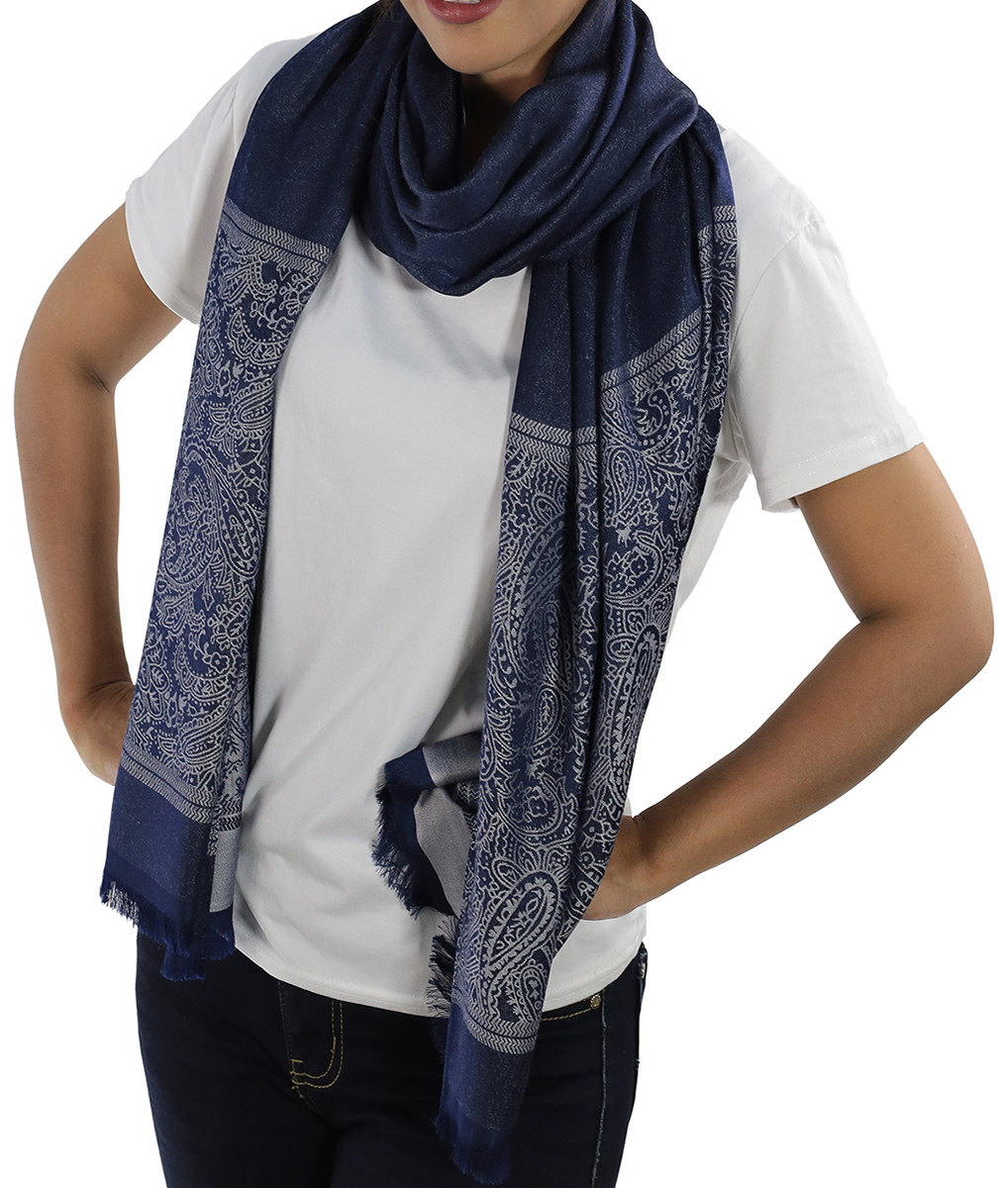 Silk Shawl, Blue: image 12