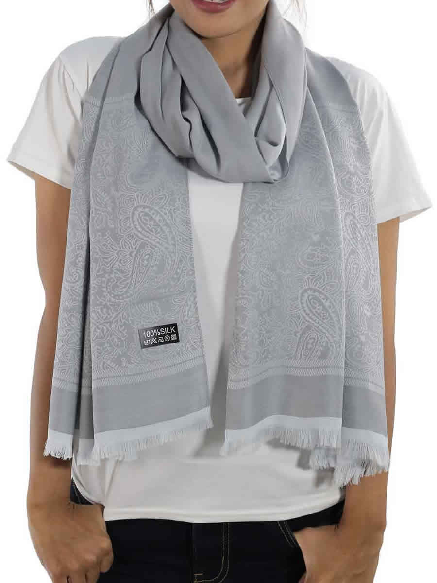 Silver Silk Shawl