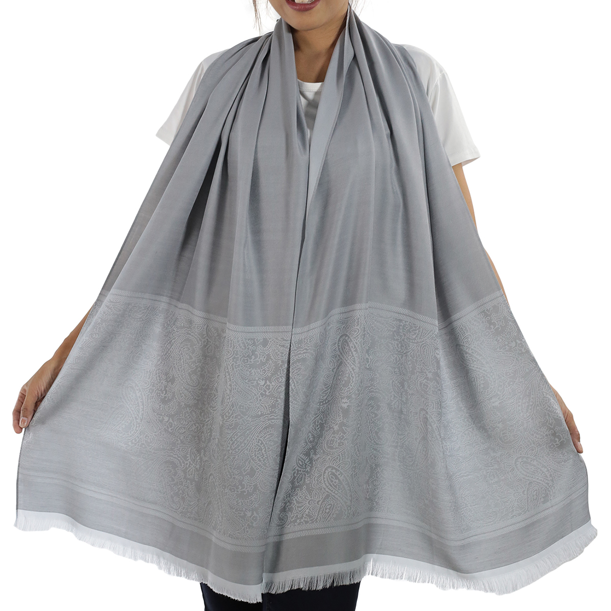 Silver Silk Shawl