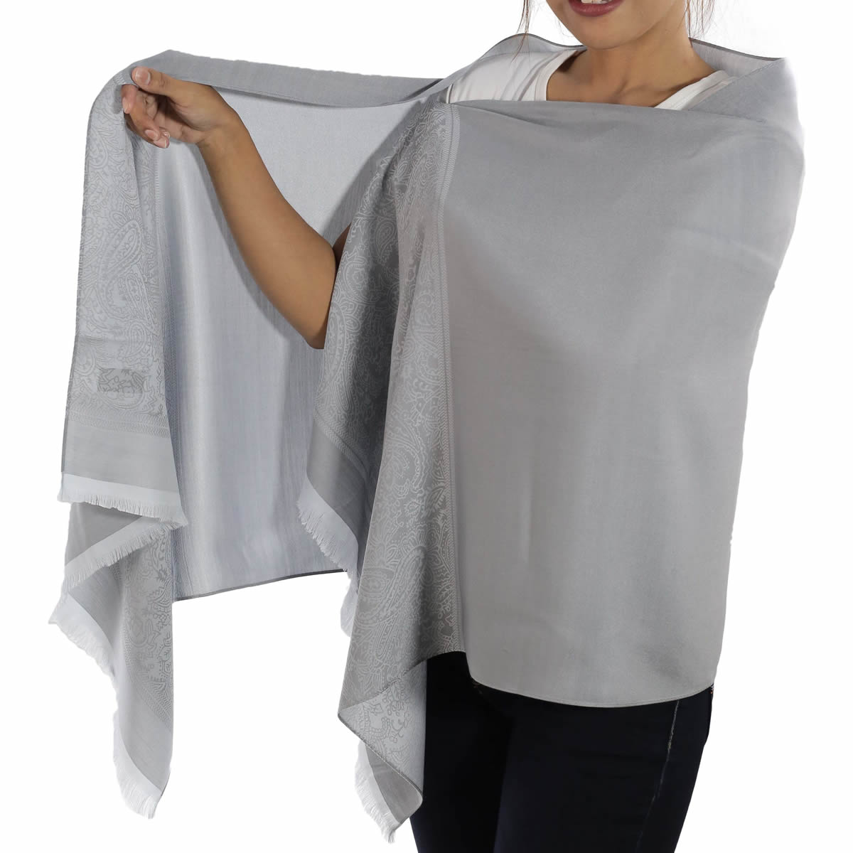 Silver Silk Shawl