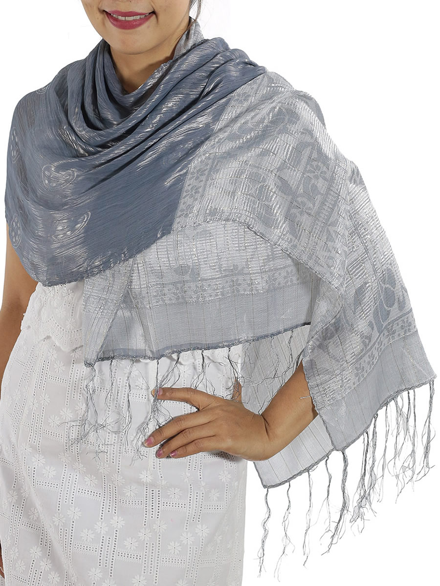 Silk Scarf, Baby Blue: image 13
