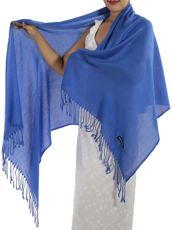 blue cashmere scarf