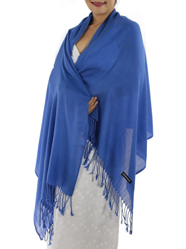 blue cashmere shawl