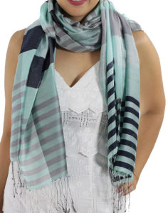 blue plaid scarves