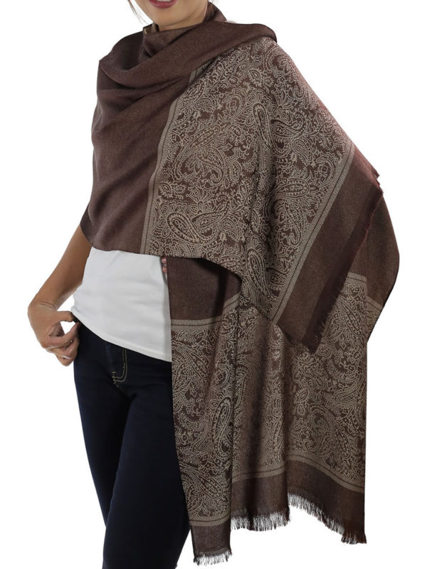buy brown silk scarf