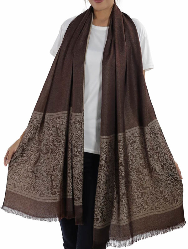 buy brown silk scarves