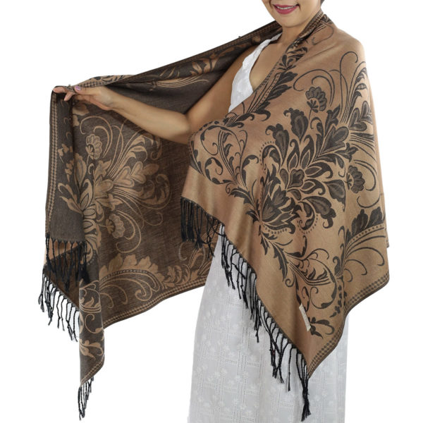 buy light brown pashmina scarf