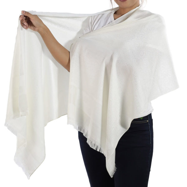 buy white silk scarf