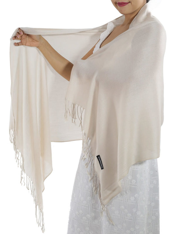 cream cashmere scarf