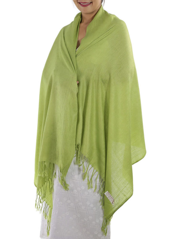 green pashmina shawl