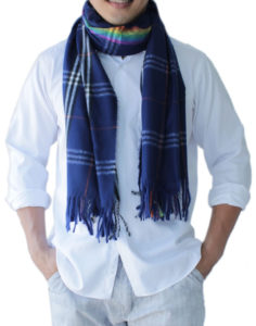 mens blue scarves