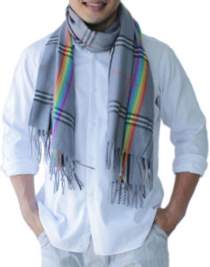 mens grey scarf